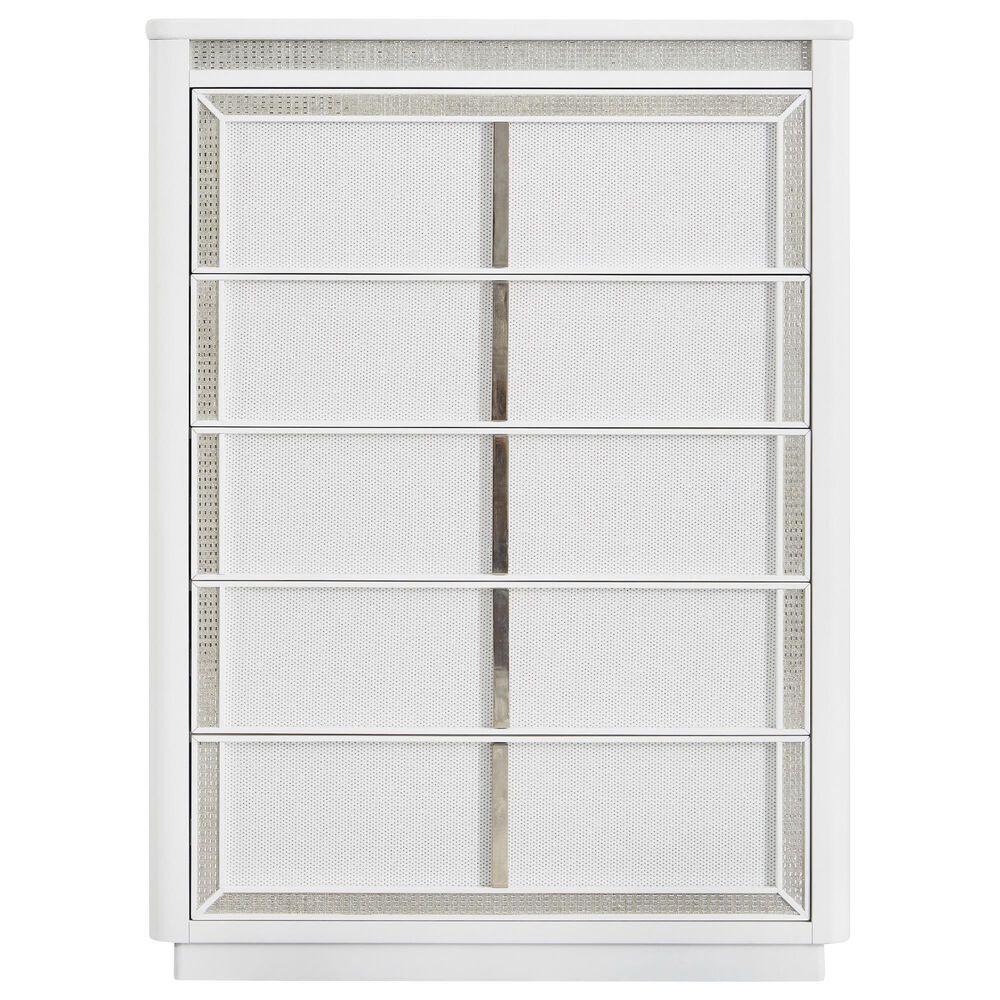 Millenium Chalanna 5-Piece Queen Bedroom Set in White Lacquer, , large
