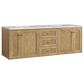 James Martin Vanities Laurent 72" Double Bathroom Vanity in Light Natural Oak with 3 cm Lime Delight Quartz Top and Rectangular Sinks, , large