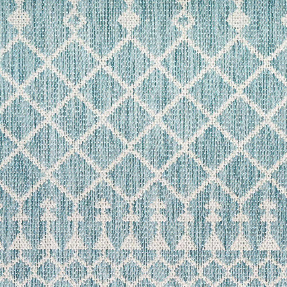 Nourison Positano Southwestern Aqua 9&#39; x 12&#39; Indoor/Outdoor Area Rug, , large
