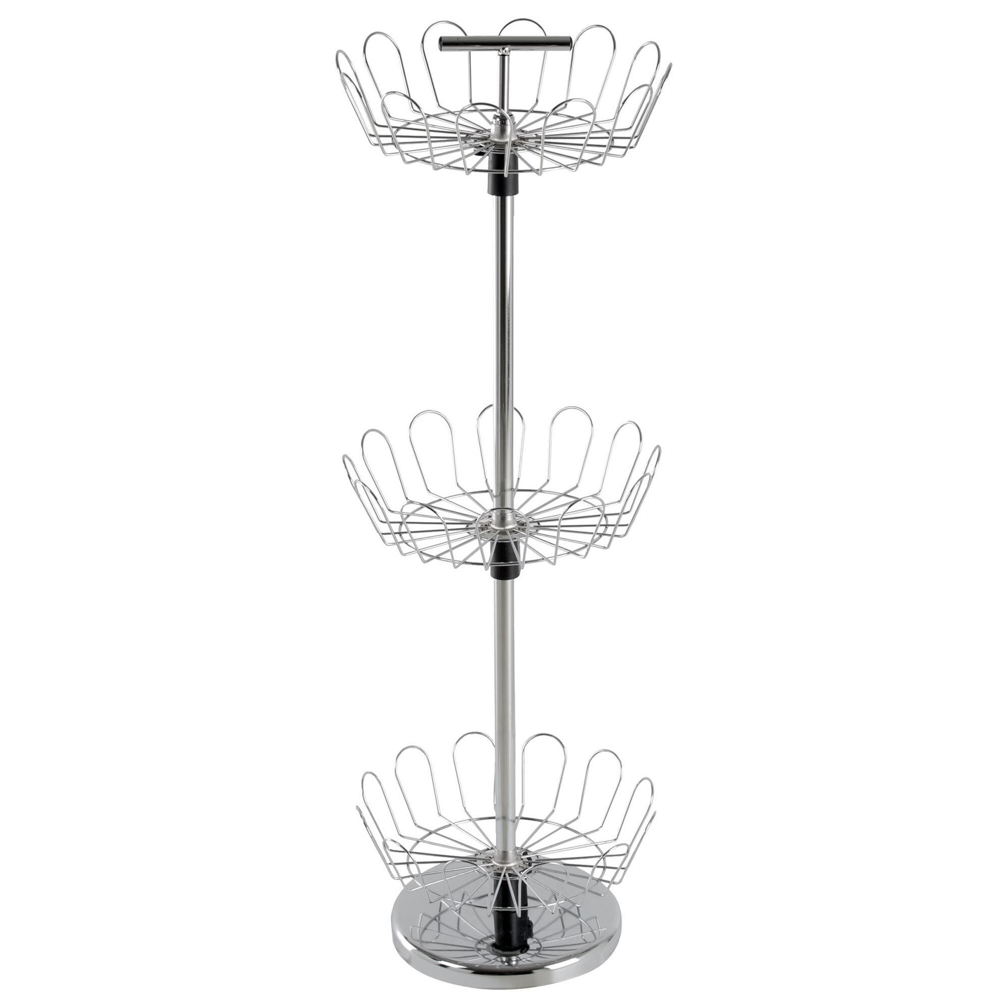 Timberlake 3 Tier Rotating Shoe Tower in Chrome NFM