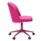 Linden Boulevard Velvet Desk Chair in Hot Pink, , large