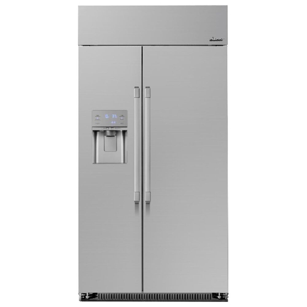 Dacor Heritage 42" Built-In Side-by-Side Refrigerator in Silver Stainless Steel, , large