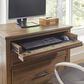 Riva Ridge Hensley 3-Piece Executive Desk with Door Bookcase and Combo File Set in Honey, , large