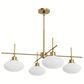 Hunter Getty Jasmine Roth 4-Light Chandelier in Luxe Gold, , large