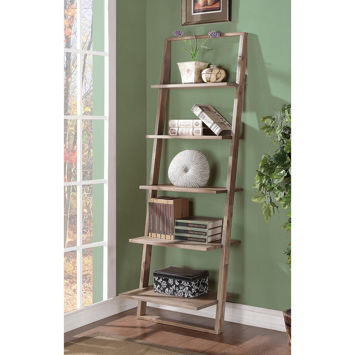 Lean shop corner bookcase