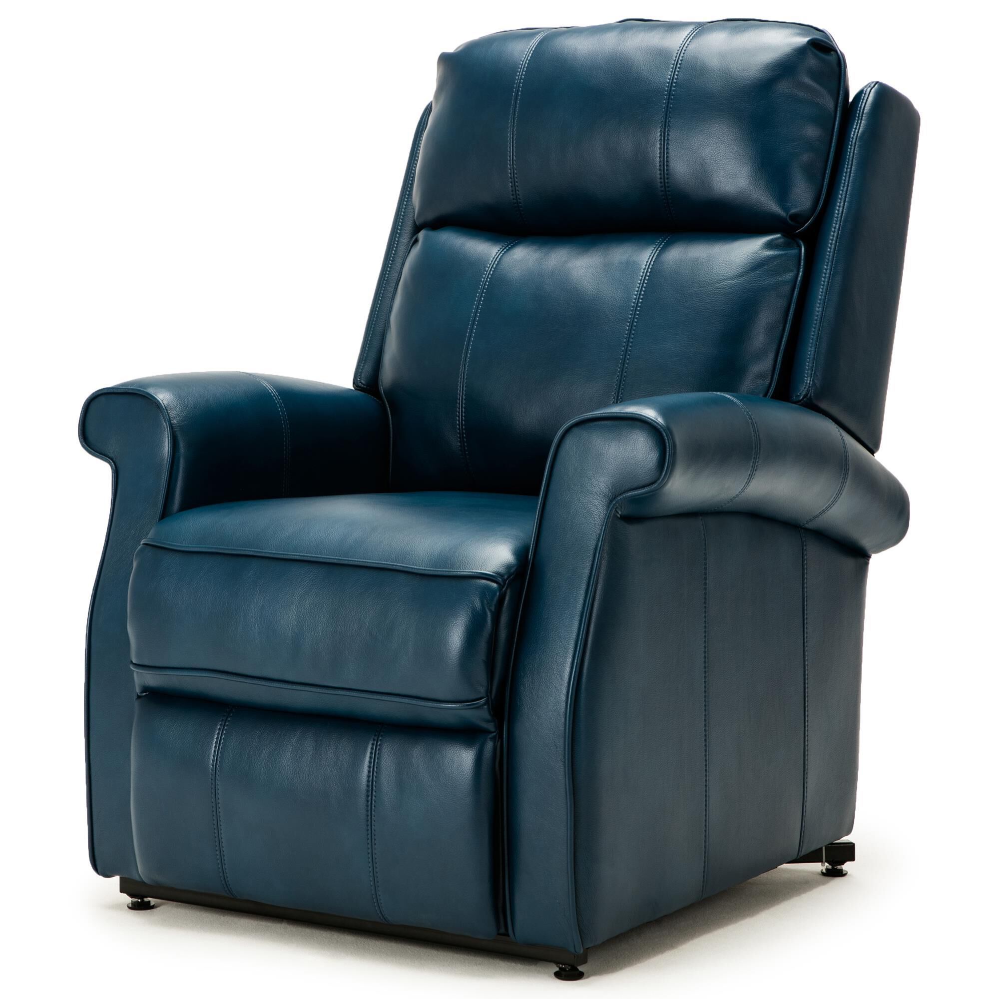 Hearth and Haven Landis Power Lift Recliner Chair in Navy Blue NFM
