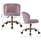 Impressions Vanity Rylee Swivel Vanity Chair with Pink Cushion in Antique Gold, , large