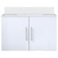 Lexora Home Geneva 30" Single Bathroom Vanity in Glossy White with 2 cm White Quartz Top and Rectangular Sink, , large