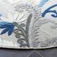 Safavieh Cabana CBN305F 6"7" Round Grey and Blue Indoor/Outdoor Area Performance Rug, , large