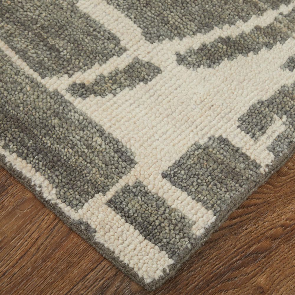Feizy Sutton 5&#39;6&quot; x 8&#39;6&quot; Pewter and Green Area Rug, , large