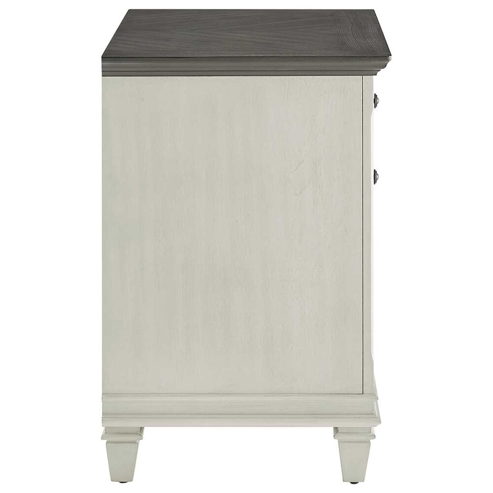 Wycliff Bay Hartford 3-Piece L-Shaped Desk with Lateral File Set in Antique White and Gray, , large
