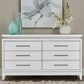 Belle Furnishings Reflections 6-Drawer Dresser Only in Pearl White and Rhinestone, , large