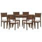 STEVE SILVER Canton 7-Piece Rectangular Dining Set in Brown Cherry, , large