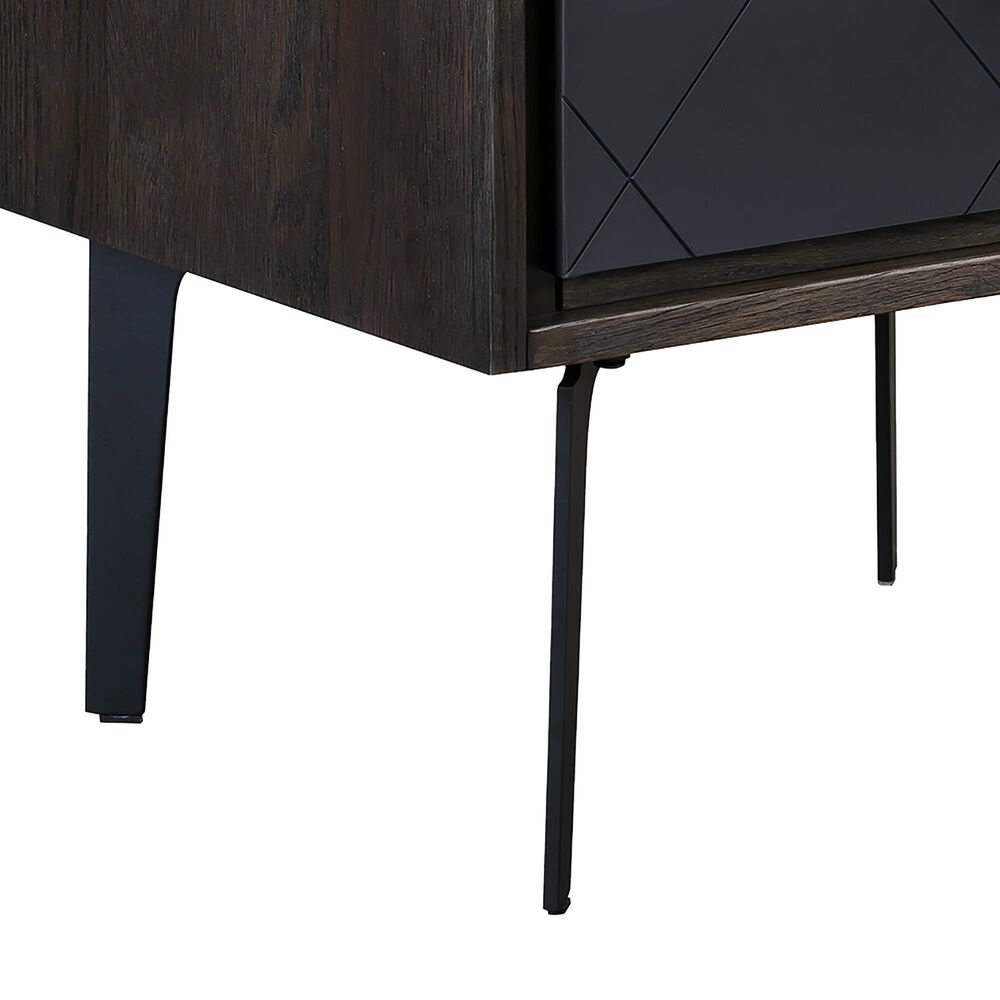 Blue River Cross 1 Drawer Nightstand in Dark Gray, , large