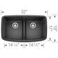 Blanco Valea Equal Double Bowl Kitchen Sink with Low Divide in Anthracite, , large