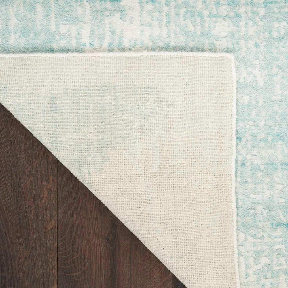 Nourison Harmony 2&#39; x 3&#39; Ivory and Aqua Area Rug, , large