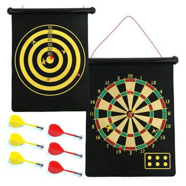 Timberlake Magnetic Roll-Up Dart Board with Magnetic Darts in Black, , large