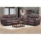 HomeStretch Reclining Sofa and Loveseat in Chocolate, , large