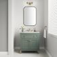 James Martin Vanities Chicago 30" Single Bathroom Vanity in Smokey Celadon with 3 cm Arctic Fall Solid Surface Top and Rectangular Sink, , large