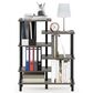 HOMLUX 6-Tier Accent Display Rack in French Oak and Black, , large