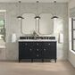 James Martin Vanities Lorelai 60" Double Bathroom Vanity in Black Onyx with 3 cm Eternal Jasmine Pearl Silestone Top, Rectangular Sinks and FreePower Wireless Charger, , large