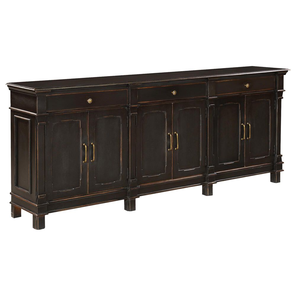 Home Trends & Design Turin 100" Sideboard in Distressed Black and Walnut, , large