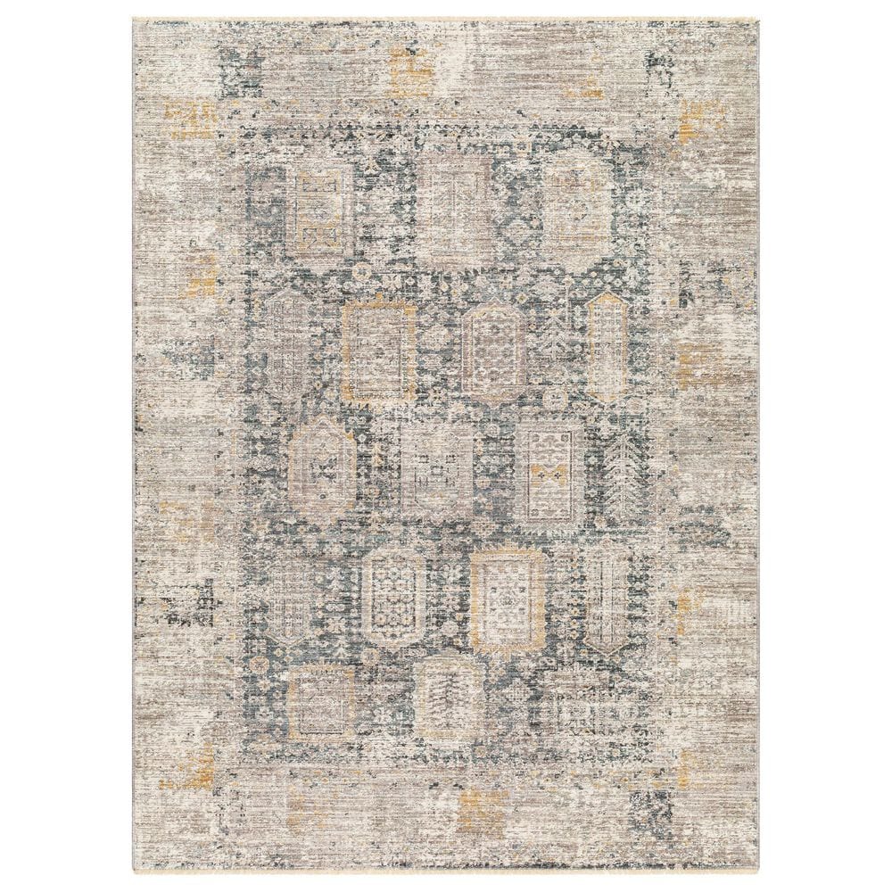 Surya Carlisle CSI2319 2" x 2"11" Dark Brown, Medium Gray, Off-White, Olive and Dark Blue Area Rug, , large