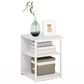 HOMLUX Camnus 3-Tier End Table in White, , large