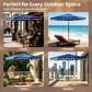 HOMLUX 10" Patio Umbrella in Dark Blue, , large