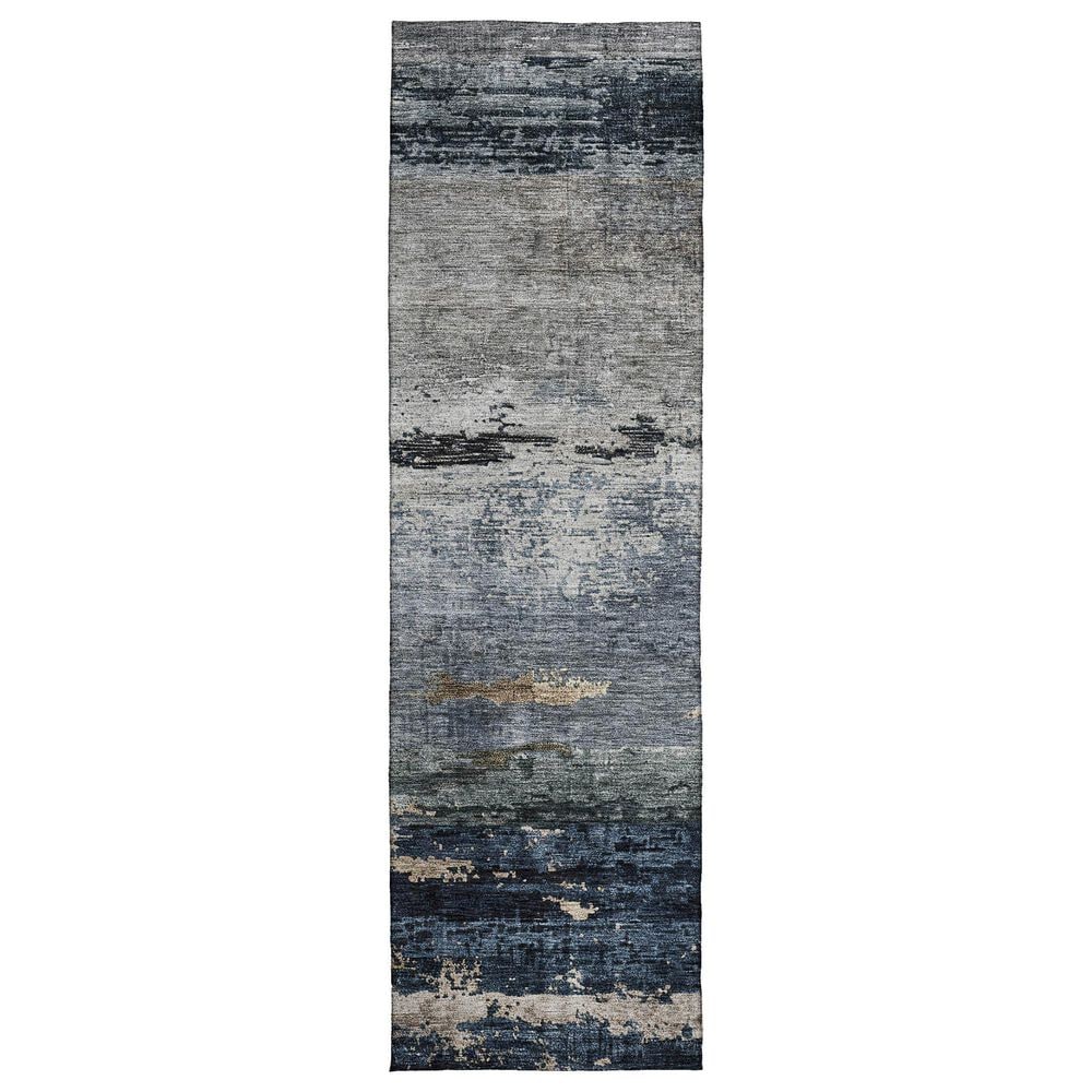 37B Nouveau NV3 2"3" x 7"6" Navy Indoor/Outdoor Runner, , large