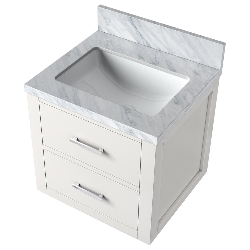 Lexora Home Castor 20&quot; Single Bathroom Vanity in White with White Acrylic Top and Rectangular Sink, , large