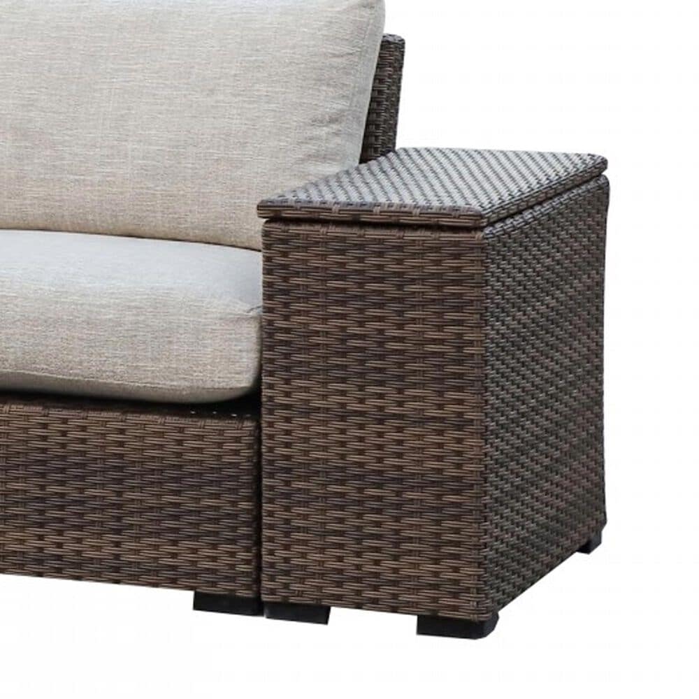 Summit Home Mendocino 5-Piece Patio Sectional in Brown, , large