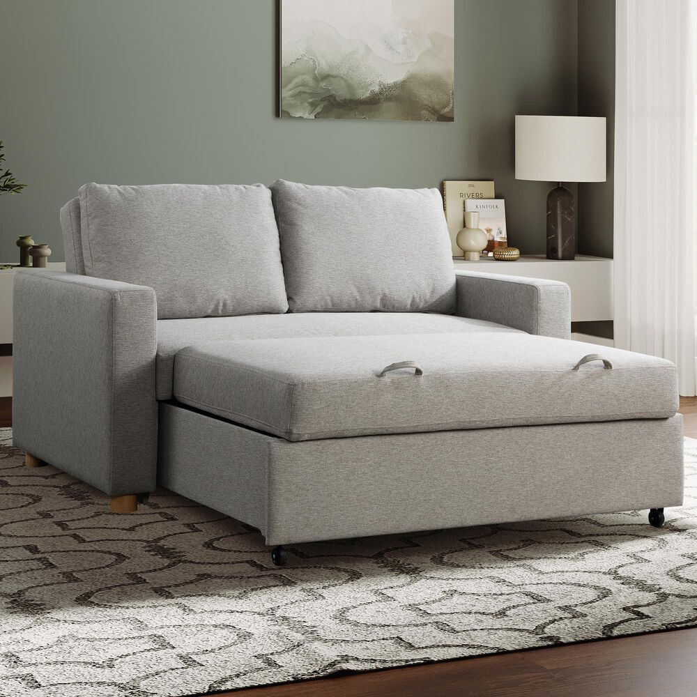 Lifestyle Solutions Tyler Convertible Sofa in Light Grey, , large