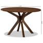 Baxton Studio Kenji 45" Dining Table in Walnut Brown - Table Only, , large
