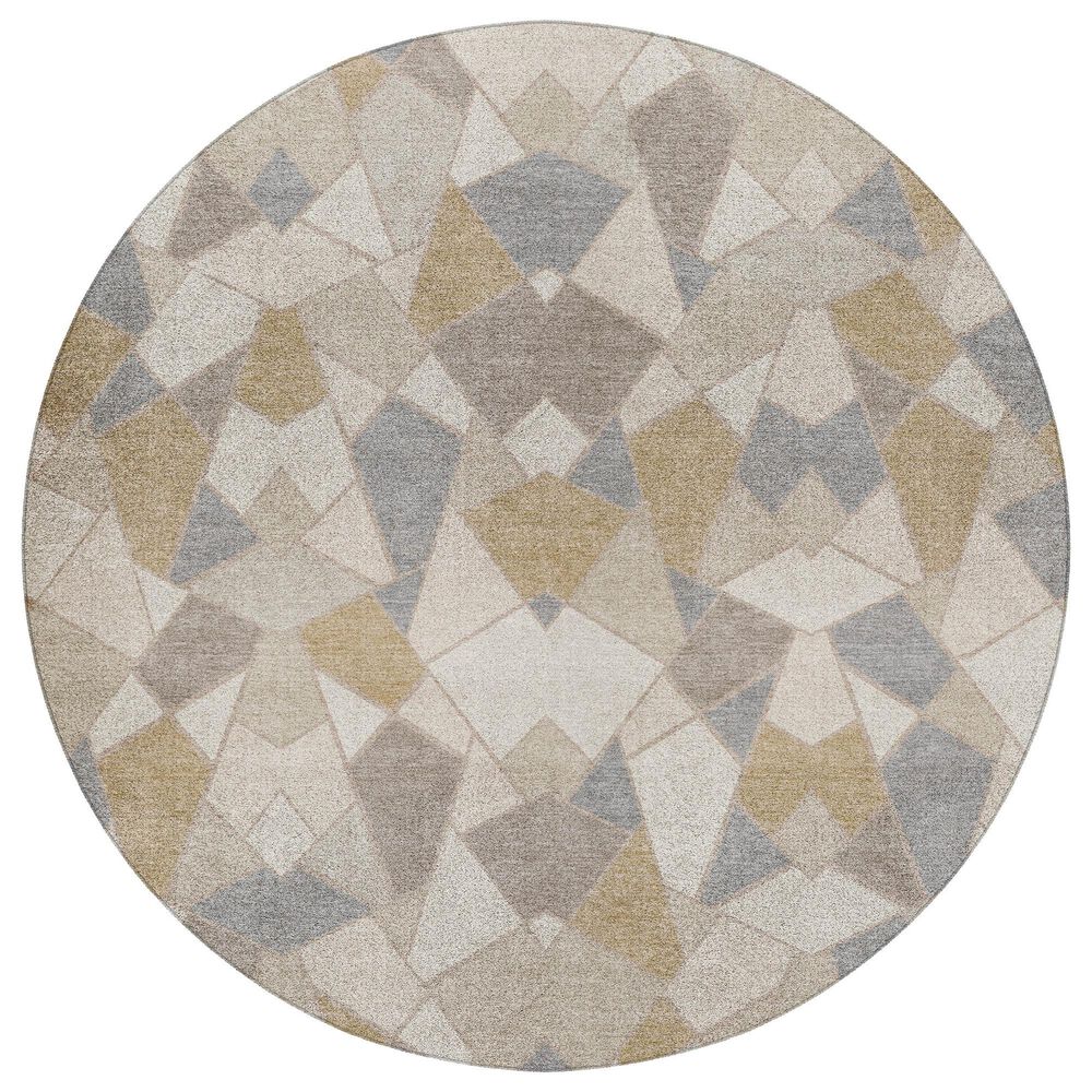 Dalyn Rug Company Kenner KN8 Ivory 8" Round Area Rug, , large