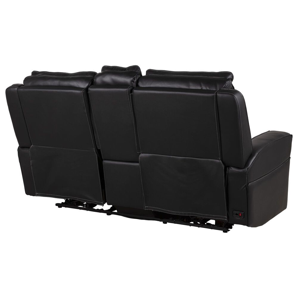 Italiano Furniture Valley Power Reclining Loveseat in Black, , large