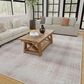 Central Oriental Rugease Velveteen Plaid 7"6" x 9"6" Beige and Ivory Area Rug, , large
