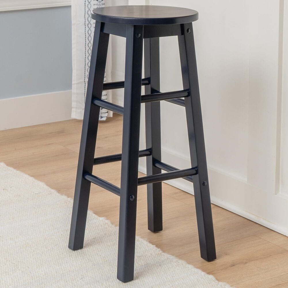 Linon Home Decor Abby 29" Bar Stool in Navy, , large