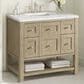 James Martin Vanities Breckenridge 36" Single Vanity in Whitewashed Oak with 3 cm Ethereal Noctis Quartz Top, , large