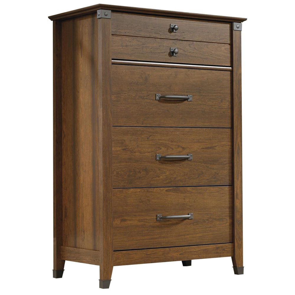 Sauder Carson Forge 4-Drawer Chest in Washington Cherry, , large