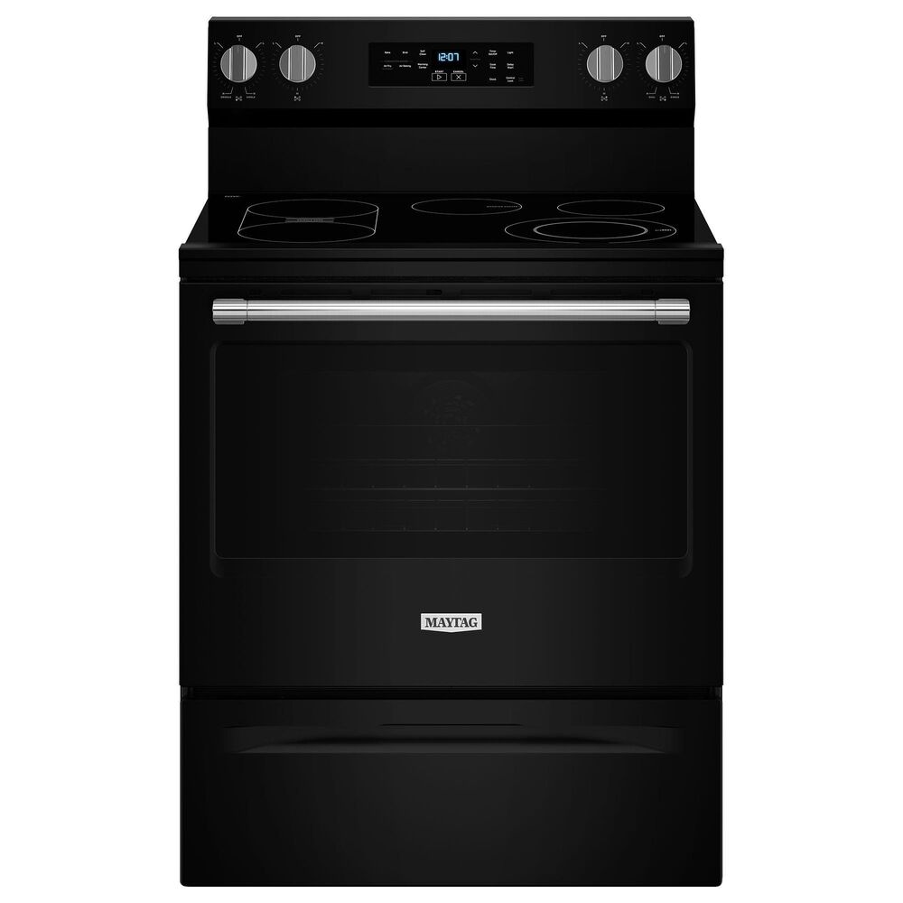 Maytag 5.3 Cu. Ft. Freestanding Electric Range with No Preheat Air Fry and Air Baking in Black, , large
