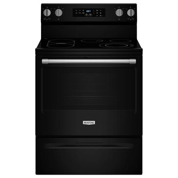 Maytag 5.3 Cu. Ft. Freestanding Electric Range with No Preheat Air Fry and Air Baking in Black, , large