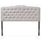Baxton Studio Lucy King Panel Headboard in Greyish Beige, , large