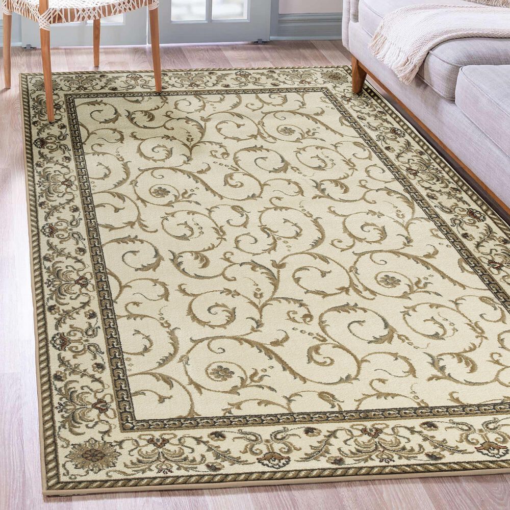 Radici USA Como 1599 Ivory 5'5" x 7'7" Area Rug, , large