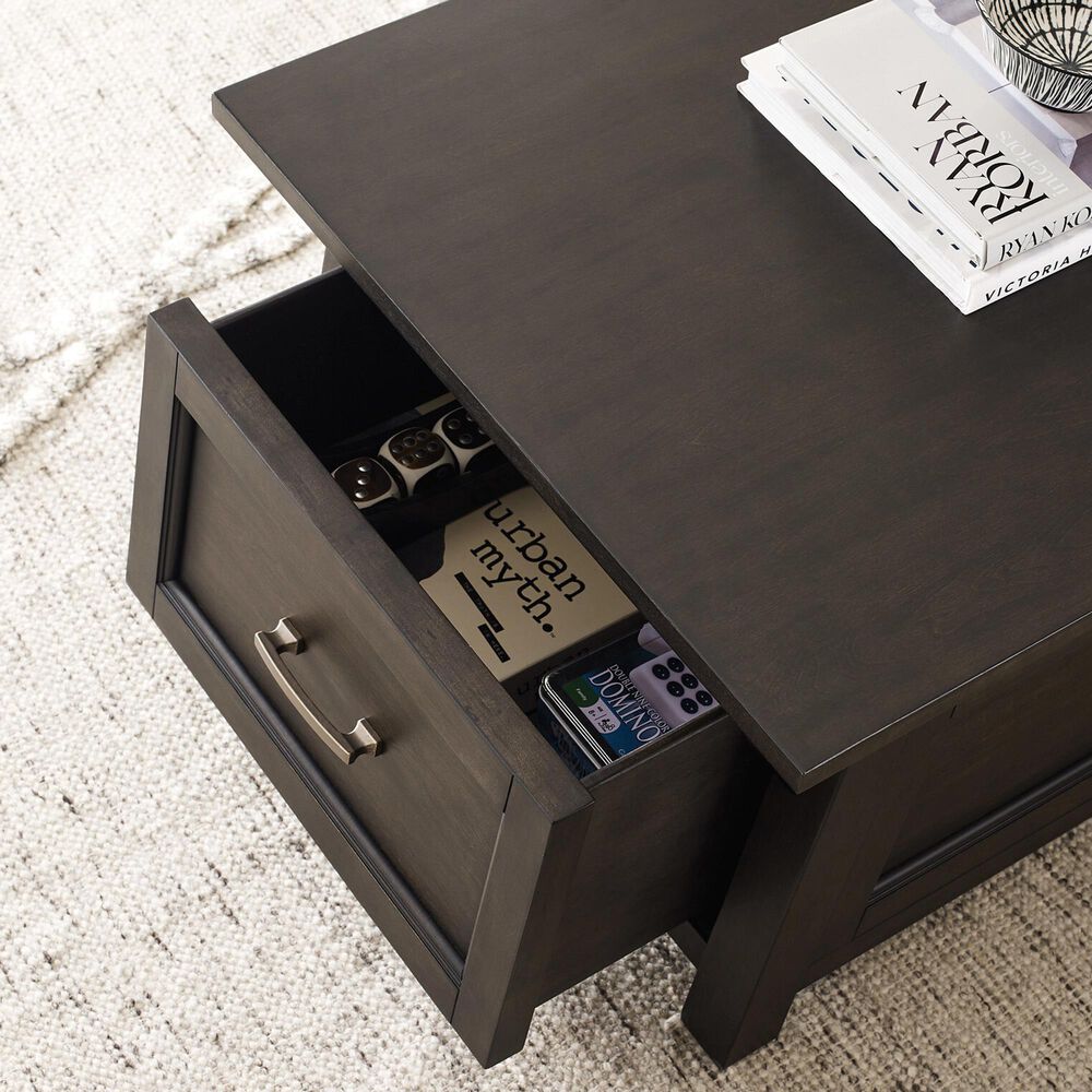 American Drew Bessemer Storage Coffee Table in Black, , large