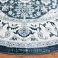 Safavieh Isabella 6"7" Round Navy and Creme Area Rug, , large