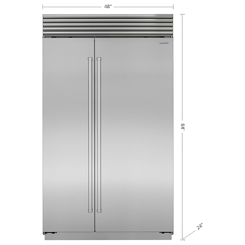 Sub Zero 48&quot; Classic Side-by-Side Refrigerator/Freezer with Pro Handle, , large