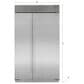 Sub Zero 48" Classic Side-by-Side Refrigerator/Freezer with Pro Handle, , large