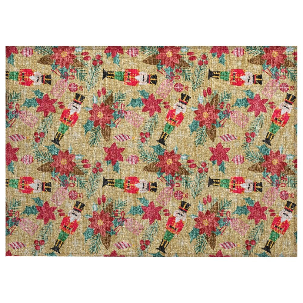 Dalyn Rug Company Wonderland WN30 2"6" x 3"10" Gold Indoor/Outdoor Area Rug, , large