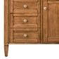 James Martin Vanities Brittany 60" Single Bathroom Vanity in Saddle Brown with 3 cm White Zeus Quartz Top and Rectangular Sink, , large